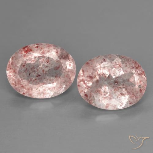4.61ctw Natural Rosado medio Cuarzo fresa, Ovalada, Transparente