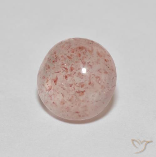 Cuarzo fresa Rojo medio natural de 2.49 ct, Redondo, Transparente