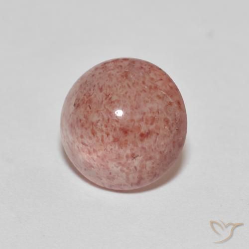 Cuarzo fresa Rojo medio natural de 2.47 ct, Redondo, Translúcido