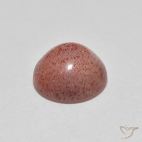 Cuarzo fresa Rojo medio natural de 2.47 ct, Redondo, Translúcido