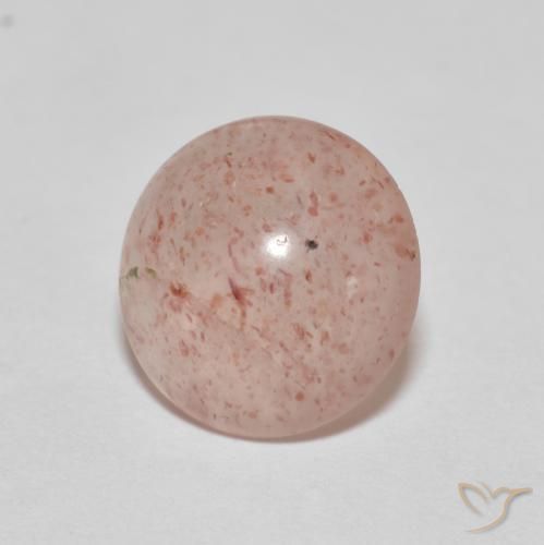 Cuarzo fresa Naranja rojizo pálido natural de 2.74 ct, Redondo, Transparente