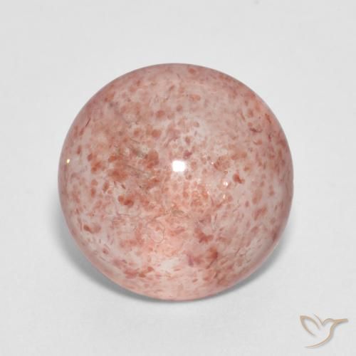 Cuarzo Fresa Rojo medio natural de 2.86 ct, Corte Redondo, Transparente