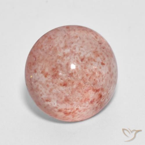 Cuarzo Fresa Rojo medio natural de 2.86 ct, Corte Redondo, Transparente