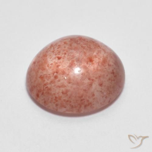 Cuarzo Fresa Rojo medio natural de 2.86 ct, Corte Redondo, Transparente