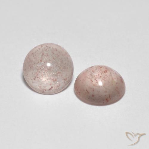 Gemas de Cuarzo fresa Rosado flamingo natural de 2.04 ct, Redondo, Transparente