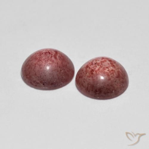 Gemas de Cuarzo fresa Rosado medio natural de 4.20 ct, Redondo, Transparente