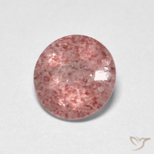 1.15ct Natural Rosado claro Cuarzo fresa, Redondo, Transparente