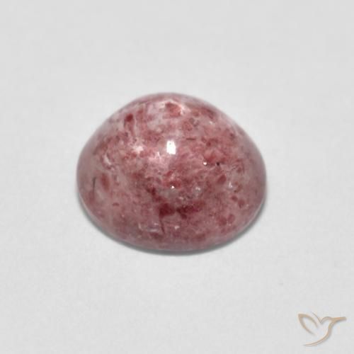 Cuarzo fresa Tono rosado natural de 1.17 ct, Redondo, Transparente