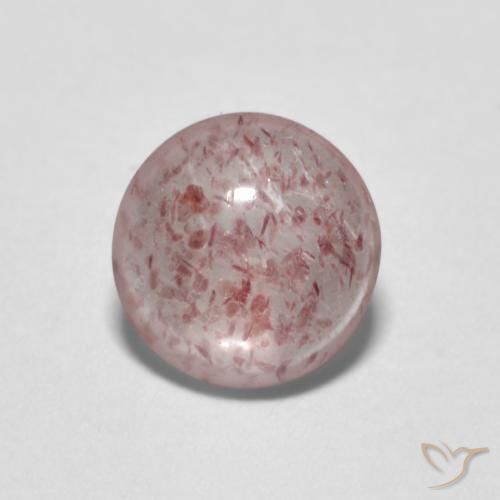0.90ct Natural Rosado claro Cuarzo fresa, Redondo, Transparente