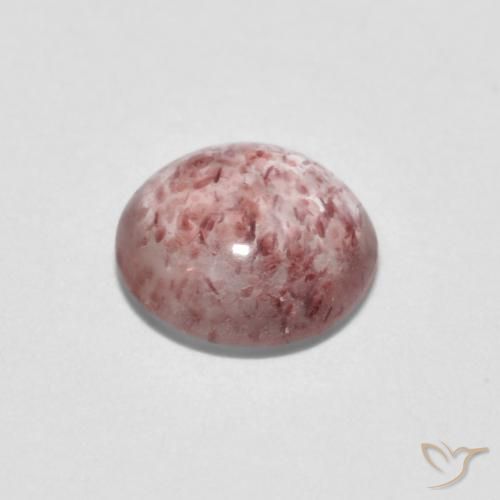 Cuarzo fresa Rosado claro natural de 0.90 ct, Redondo, Transparente