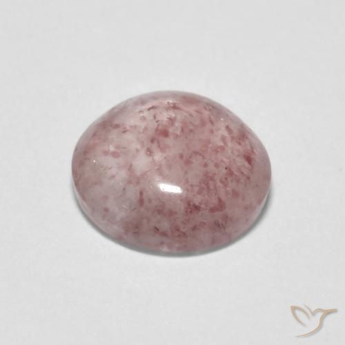 Cuarzo fresa Rosado claro natural de 1.28 ct, Redondo, Transparente