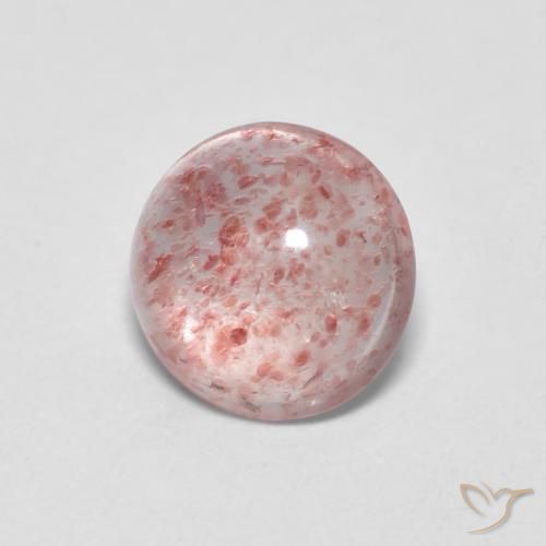 1.18ct Natural Rosado claro Cuarzo fresa, Redondo, Transparente