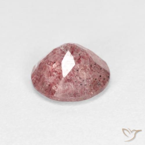 Cuarzo fresa Rosado bubblegum claro natural de 1.06 ct, Redondo, Transparente