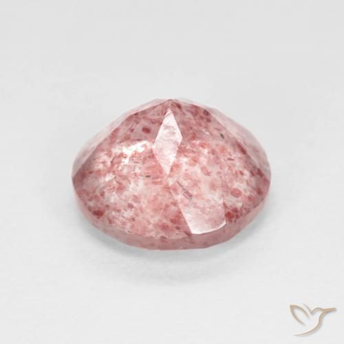 Cuarzo fresa Rosado bubblegum claro natural de 1.68 ct, Redondo, Transparente