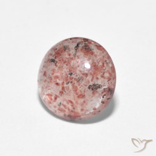 Cuarzo fresa Rosa oscuro natural de 0.98 ct, Redondo, Transparente
