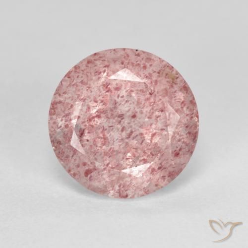 2.72ct Natural Rosado claro Cuarzo fresa, Redondo, Transparente