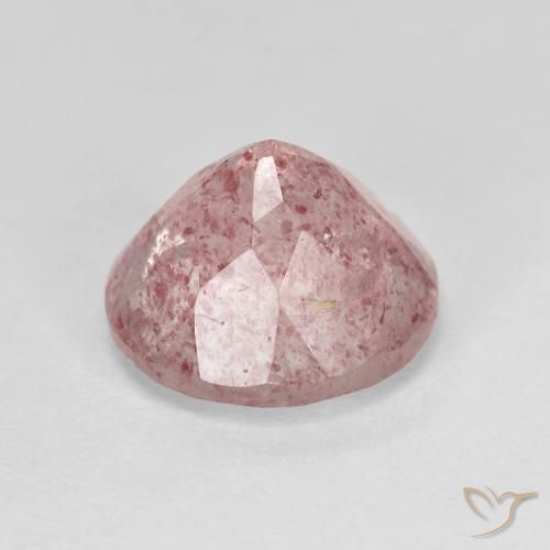 Cuarzo fresa Rosado claro natural de 2.72 ct, Redondo, Transparente