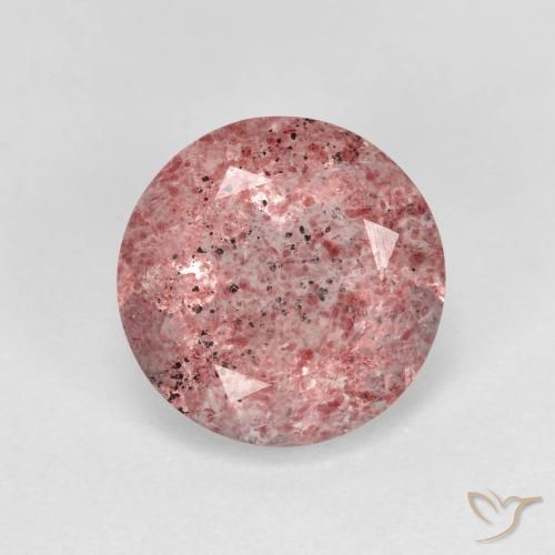 2.49ct Natural Rosa oscuro Cuarzo fresa, Redondo, Transparente