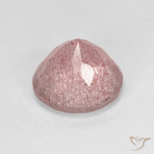 Cuarzo fresa Rosado claro natural de 2.63 ct, Redondo, Transparente