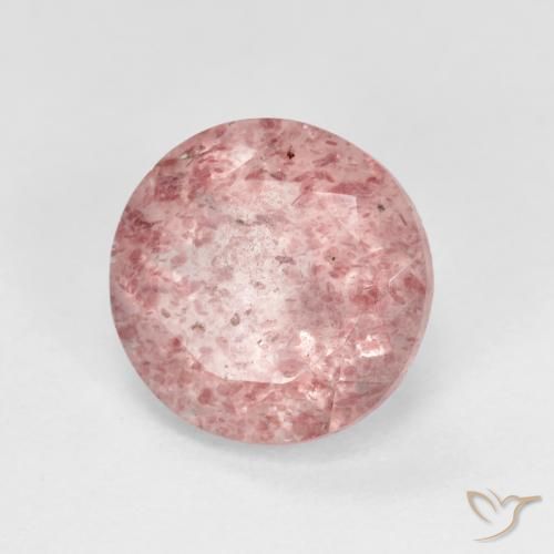 Cuarzo fresa Rosado cálido claro natural de 2.33 ct, Redondo, Transparente