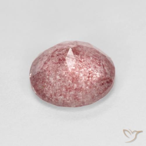 Cuarzo fresa Rosado cálido claro natural de 2.35 ct, Redondo, Transparente