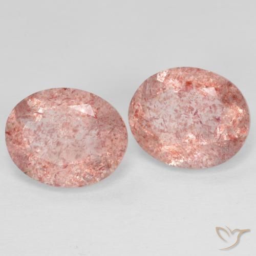 6.22ctw Natural Rosado claro cuarzo fresa, Ovalada, Transparente