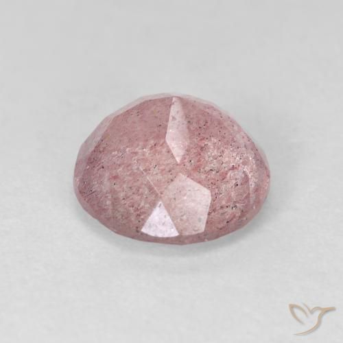 Cuarzo fresa Rosado claro natural de 2.63 ct, Redondo, Transparente
