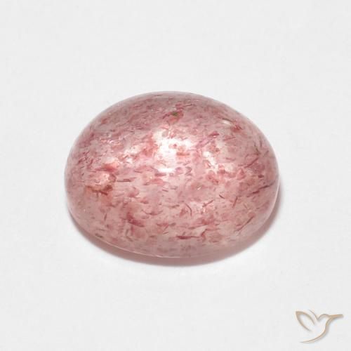 Cuarzo fresa Rosado terroso natural de 2.60 ct, Ovalada, Transparente