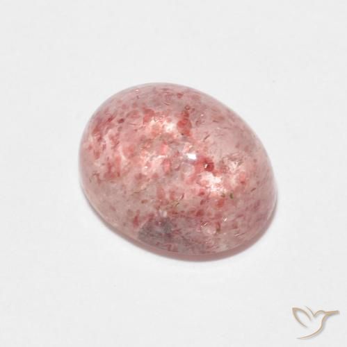 2.47ct Natural Rosado terroso cuarzo fresa, Ovalada, Transparente