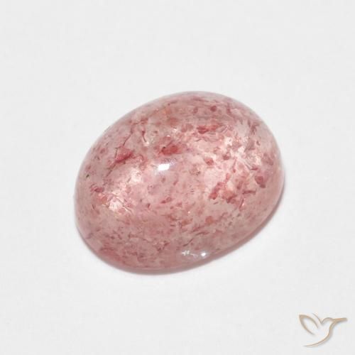 Cuarzo fresa Rosado terroso natural de 2.47 ct, Ovalada, Transparente