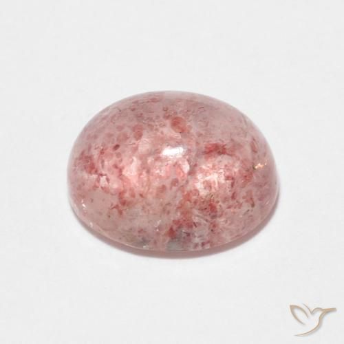 Cuarzo fresa Rosado terroso natural de 2.47 ct, Ovalada, Transparente
