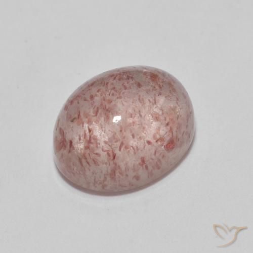 Cuarzo fresa Rosa rosado natural de 2.70 ct, Ovalada, Transparente