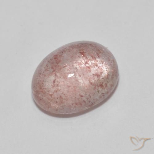 Cuarzo fresa Rosa rosado natural de 2.39 ct, Ovalada, Transparente