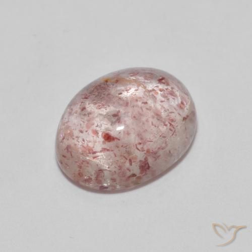 Cuarzo fresa Rosa rosado natural de 2.29 ct, Ovalada, Transparente