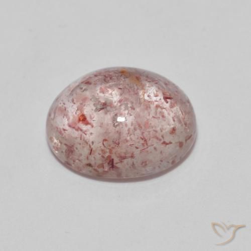 Cuarzo fresa Rosa rosado natural de 2.29 ct, Ovalada, Transparente