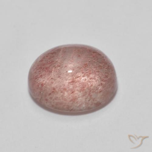Cuarzo fresa Rosa rosado natural de 2.55 ct, Ovalada, Transparente