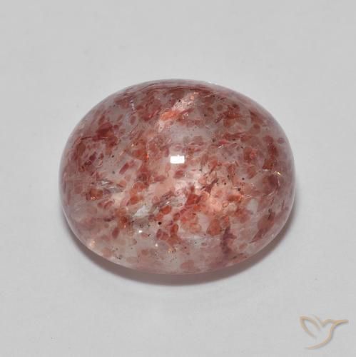 Cuarzo fresa Rosado claro natural de 7.18 ct, Ovalada, Transparente