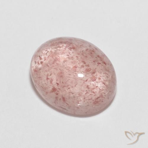 Cuarzo fresa Rosado claro natural de 2.33 ct, Ovalada, Transparente