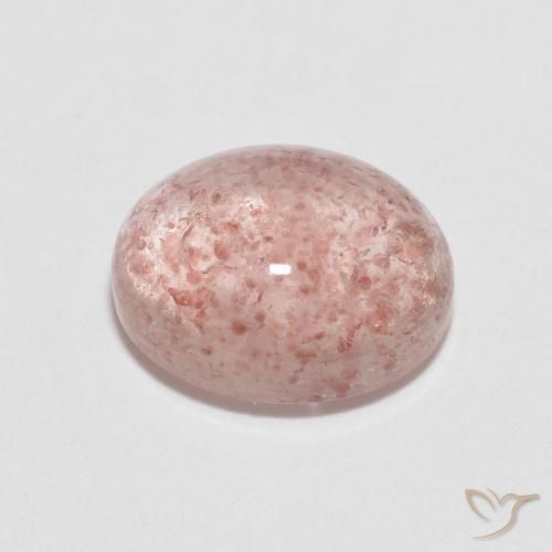 Cuarzo fresa Rosado claro natural de 2.33 ct, Ovalada, Transparente
