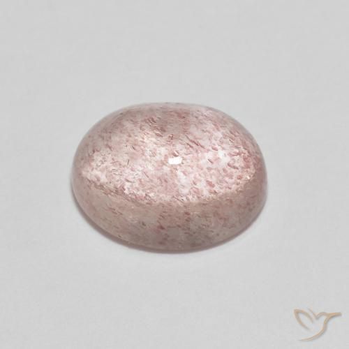 Cuarzo fresa Rosado claro natural de 2.19 ct, Ovalada, Transparente