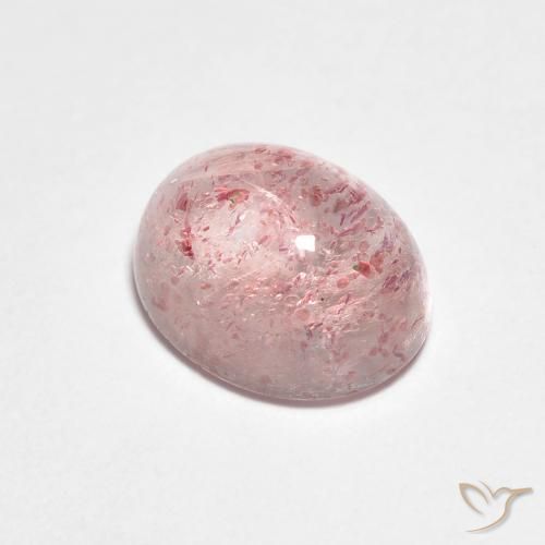 2.43ct Natural Rojo oscuro cuarzo fresa, Ovalada, Transparente