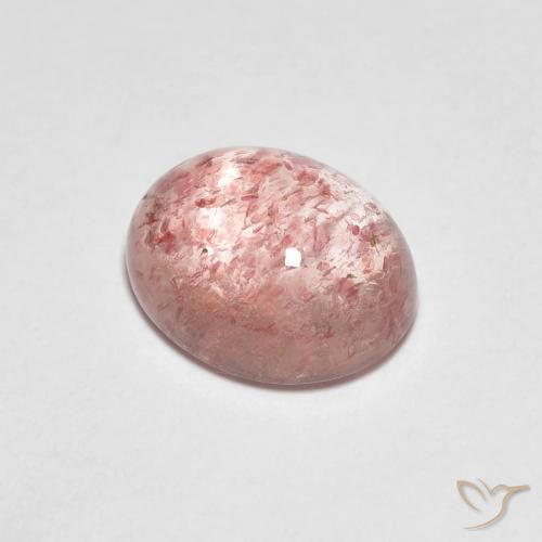 Cuarzo fresa Rojo medio natural de 2.14 ct, Ovalada, Transparente