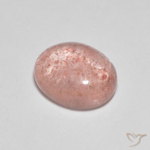 2.22ct Natural Rojo medio cuarzo fresa, Ovalada, Transparente