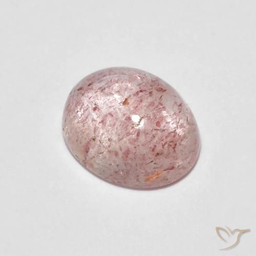 Cuarzo fresa Rosado claro natural de 2.34 ct, Ovalada, Transparente