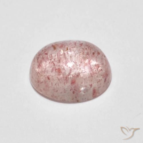 Cuarzo fresa Rosado claro natural de 2.34 ct, Ovalada, Transparente