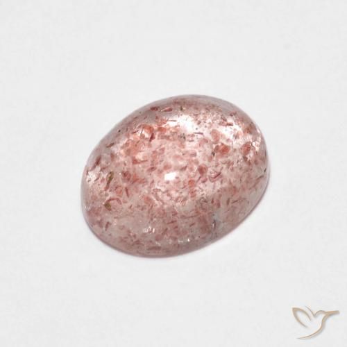 Cuarzo fresa Rosado claro natural de 2.09 ct, Ovalada, Transparente