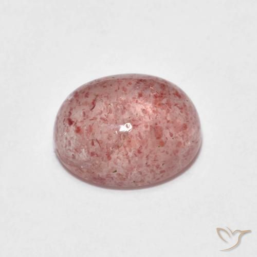 Cuarzo fresa Rosado claro natural de 2.47 ct, Ovalada, Transparente