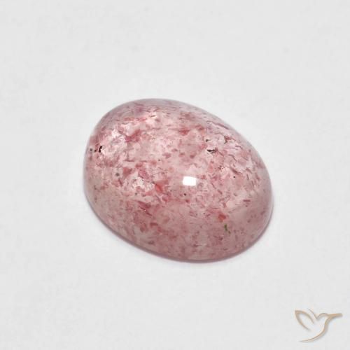 Cuarzo fresa Rosado claro natural de 2.08 ct, Ovalada, Transparente