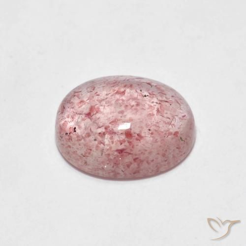Cuarzo fresa Rosado claro natural de 2.08 ct, Ovalada, Transparente