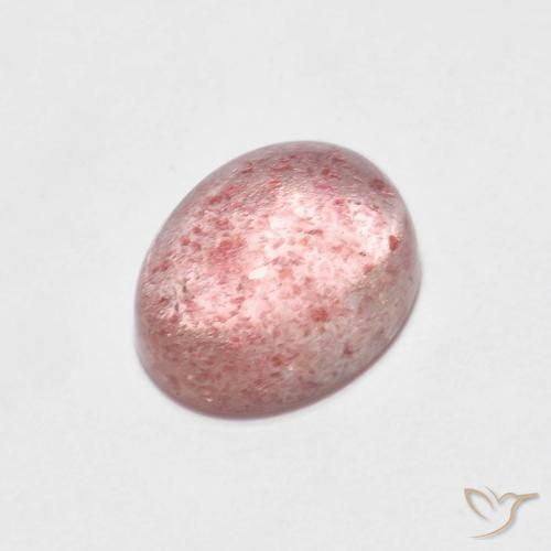 Cuarzo fresa Rosado claro natural de 2.45 ct, Ovalada, Transparente